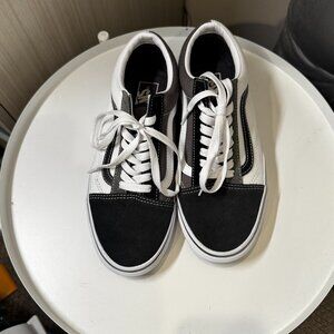 Vans Black and White Old Skool Lace-Up Sneakers